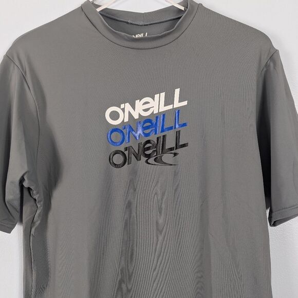 O'Neill Men's Gray Short Sleeve Rash Guard Medium - Picture 2 of 10